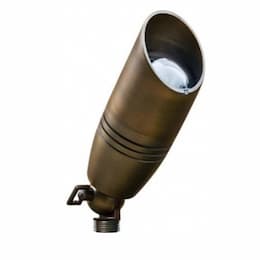 3W LED Directional Spot Light w/ Hood, MR16, Bi-Pin Base, 12V, 2700K, Weathered Brass