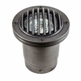 3W LED Brass In-Ground Well Light w/ Grill, MR16, 12V, 6500K, WBS
