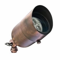 3W LED Directional Spot Light w/ Hood, MR16, Bi-Pin Base, 12V, 2700K, Antique Bronze