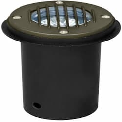 3W LED Well Light w/ Grill, In-Ground, MR16, Bronze