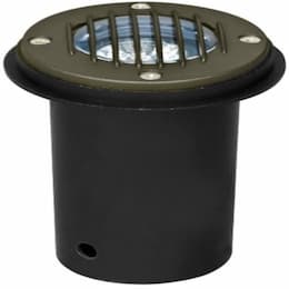 3W LED Well Light w/ Grill, In-Ground, MR16, Bronze
