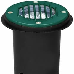 3W LED Well Light w/ Grill, In-Ground, MR16, Green
