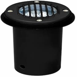 7W LED Well Light w/ Grill, In-Ground, MR16, Black