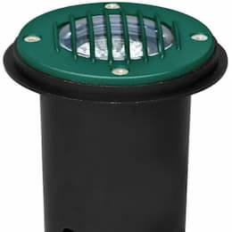 7W LED Well Light w/ Grill, In-Ground, MR16, Green
