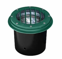14W LED Well Light w/ Grill, In-Ground, Adjustable, Green