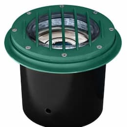 3W Adjustable LED Well Light w/ Grill, In-Ground, Green