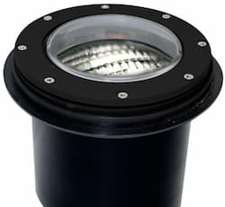 14W Adjustable LED Well Light w/ Grill, In-Ground, AR111, Black