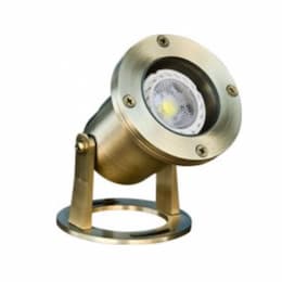 Pond & Fountain Underwater Light w/o Bulb, Bi-Pin Base, 12V, Brass