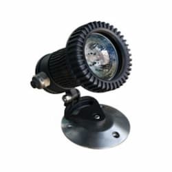 3W LED PBT Pond & Fountain Underwater Light, MR16, 12V, 2700K, Black