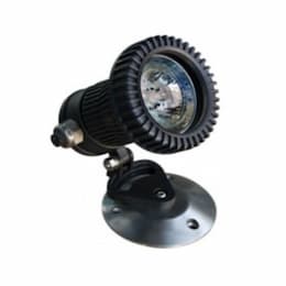 5W LED PBT Pond & Fountain Underwater Light, MR16, 12V, 6500K, Black