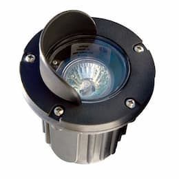 3W Adjustable In-Ground Well Light w/ Shield, 12V, 2700K, Black