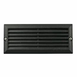 Recessed Louvered Down Step & Wall Light w/o Bulb, 12V, Black