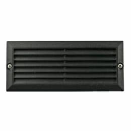 5W LED Recessed Louvered Down Step & Wall Light, 12V, 6400K, Black