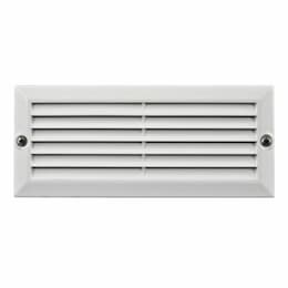 5W LED Recessed Louvered Down Step & Wall Fixture, 12V, 6400K, White