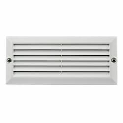 Recessed Louvered Down Step & Wall Fixture w/o Bulb, 12V, White