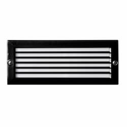 Recessed Louvered Step & Wall Light w/o Bulb, 12V, Black