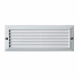 5W LED Recessed Louvered Step & Wall Fixture, 12V, 6400K, White