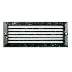 5W LED Recessed Louvered Step & Wall Fixture, 12V, 3000K, Verde Green