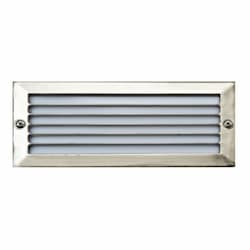 6W LED Recessed Louvered Step & Wall Light, 12V, Amber Lamp, SS 304