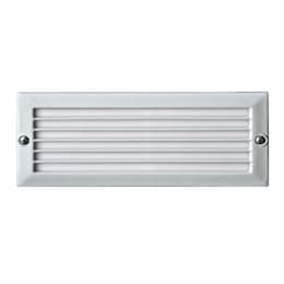 6W LED Recessed Louvered Step & Wall Fixture, Amber Lamp, White