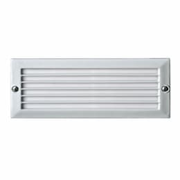 Recessed Louvered Step & Wall Fixture w/o Bulb, 12V, White 