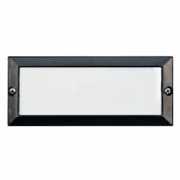 5W LED Recessed Open Face Step & Wall Fixture, 12V, 6400K, Black