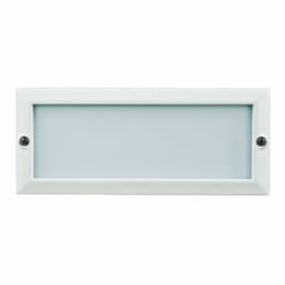 Recessed Open Face Step & Wall Fixture w/o Bulb, 12V, White 