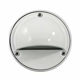 Round Full Cut Off Step & Wall Light w/o Bulb, 12V, White