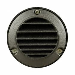 2.5W LED Round Louvered Down Step & Wall Light, 12V, 3000K, Bronze