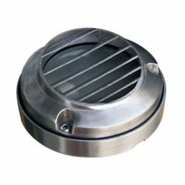 2.5W LED Round Louvered Down Step & Wall Light, 12V, 3000K, SS 316