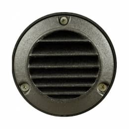 2.5W LED Round Louvered Down Step & Wall Light, 12V, 6400K, Bronze