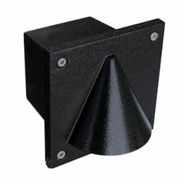 Cone Full Cut Off Surface Mount Step & Wall Light w/o Bulb, 12V, Black