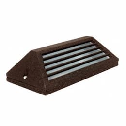 Trapezoid Louvered Surface Mount Step Light w/o Bulb, 12V, Bronze