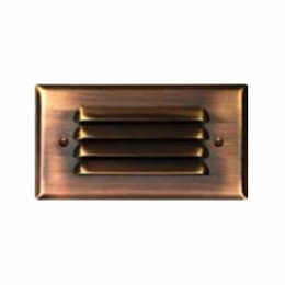 Recessed Louvered Down Step Light w/o Bulb, Bayonet, 12V, ABZ