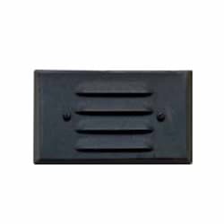 Recessed Louvered Down Step Light w/o Bulb, Bayonet, 12V, Black