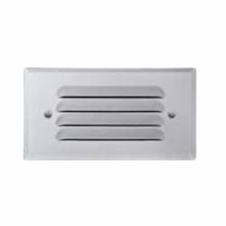 Recessed Louvered Down Step Light w/o Bulb, Bayonet, 12V, White