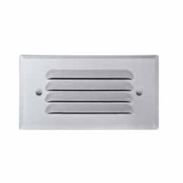 Recessed Louvered Down Step Light w/o Bulb, Bayonet, 12V, White