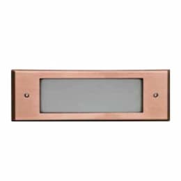 6W 6-in LED Recessed Open Face Step Light, Bayonet, 12V, 6400K, Copper
