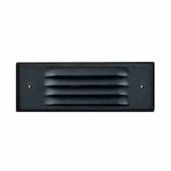 6-in Recessed Louvered Step & Wall Light w/o Bulb, 12V, Black