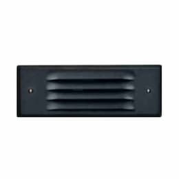 6W 6-in LED Recessed Louvered Step & Wall Light, 12V, 6400K, Black