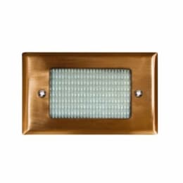 3W LED Recessed Open Face Step Light, Prismatic Lens, Amber Lamp, CP