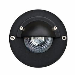 3W LED In-Ground Well Light w/ Eyelid, 12V, 2700K, Black