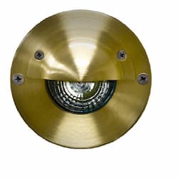 3W LED In-Ground Well Light w/ Eyelid, 12V, 2700K, Brass