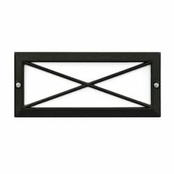 Recessed Open Cross Face Step & Wall Light w/o Bulb, 12V, Black