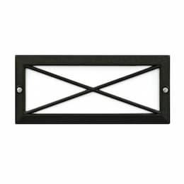 5W LED Recessed Open Cross Face Step & Wall Light, 12V, 6400K, Black