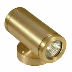 6W LED Surface Mount Step & Wall Light, Up & Down, 12V, 2700K, Brass