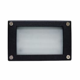 2.5W LED Recessed Open Face Step & Wall Light, 12V, 3000K, Black