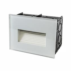 3.5W LED Step & Wall Light, Recessed Brick, 12V, 3000K, Bronze