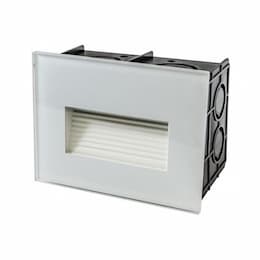 3.5W LED Step & Wall Light, Recessed Brick, 12V, 3000K, White