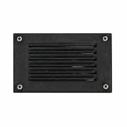 2.5W LED Recessed Louvered Down Step & Wall Light, 3000K, 12V, Black